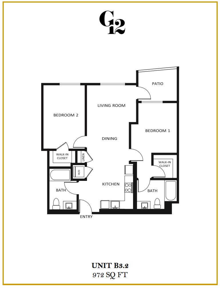 G12 Apartments_Los Angeles CA_Floor Plans_Two Bedroom Two Bathroom_8 G12 Apartments_Los Angeles CA_Floor Plans_Two Bedroom Two Bathroom_8